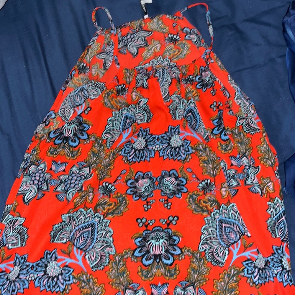 Unique Paisley summer blouse with keyhole neckline